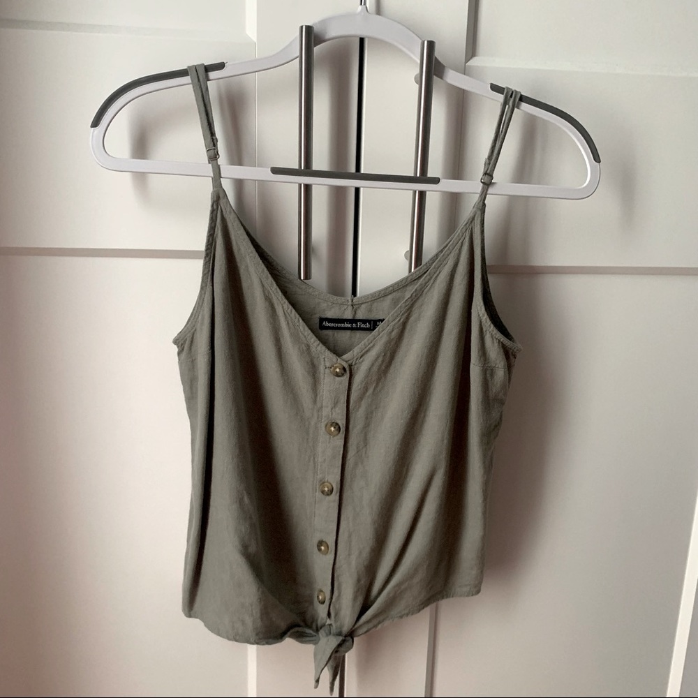 Abercrombie & Fitch - Linen Crop Top - medium
